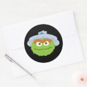 Oscar de Grouch Face Ronde Sticker (Envelop)