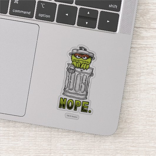 Oscar de Grouch - Nope. Sticker (Detail)
