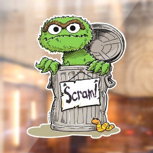 Oscar de Grouch Scram Raamsticker