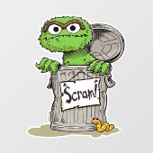 Oscar de Grouch Scram Raamsticker (Vel)