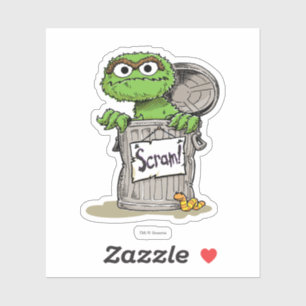 Oscar de Grouch Scram Sticker
