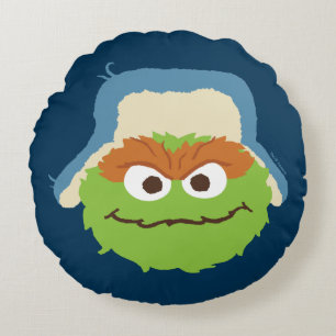 Oscar de Grouch Woodland Face Rond Kussen