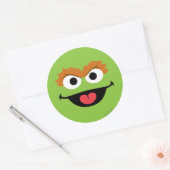 Oscar Face Art Ronde Sticker (Envelop)