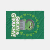 Oscar | Groen & Grouchy! Fleece Deken (Voorkant (Horizontaal))