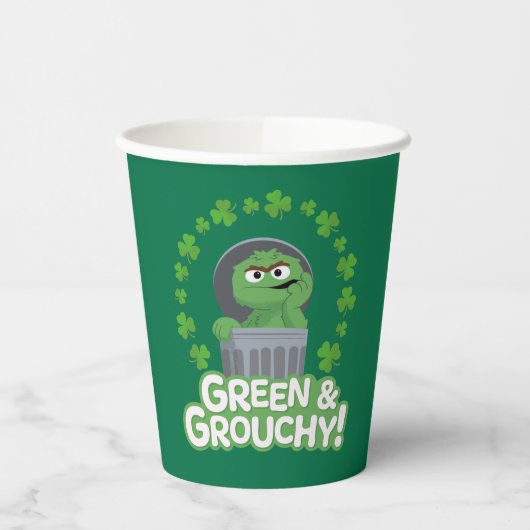 Oscar | Groen & Grouchy! Papieren Bekers (Links)