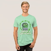 Oscar | Groen & Grouchy! Tri-Blend Shirt (Voorkant volledig)