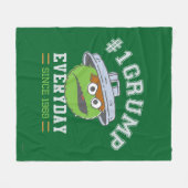 Oscar het Grouch Nummer 1 Fleece Deken (Voorkant (Horizontaal))