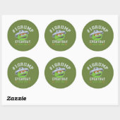 Oscar het Grouch Nummer 1 Ronde Sticker (Vel)