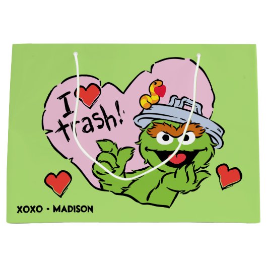 Oscar "I Love Trash"-Valentijn Groot Cadeauzakje (Voorkant)