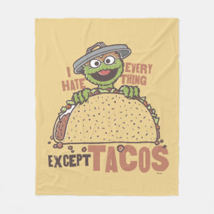 Oscar ik haat alles behalve Tacos Fleece Deken