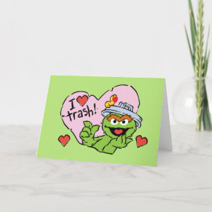Oscar "Ik hou van afval" Valentijn Feestdagen Kaart