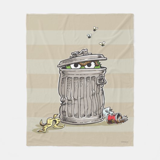 Oscar in vuilnis Fleece Deken (Voorkant)