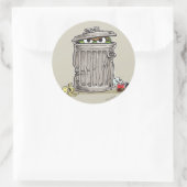  Oscar in vuilnis Ronde Sticker (Tas)