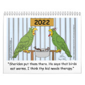 Oscar le Cartoon Parrot 2022 Calendrier (Protection)