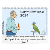 Oscar le Cartoon Parrot 2024 Calendrier (Protection)