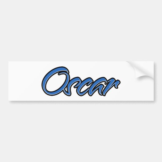 Oscar Nom bleu Aufkleber Sticker Autoaufkleber (Devant)