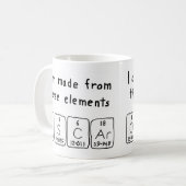 Oscar nom de table périodique mug (Devant gauche)