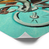 Oscar op een fiets poster (Hoek)