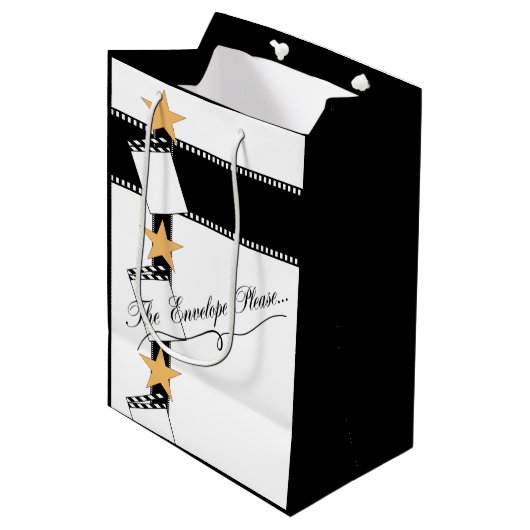 Oscar-partij: "De enveloppe alstublieft" Medium Cadeauzakje (Voorkant Gekanteld)