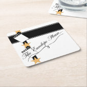 Oscar Party Square Paper Ca Vierkante Kartonnen Onderzetter (Schuin)