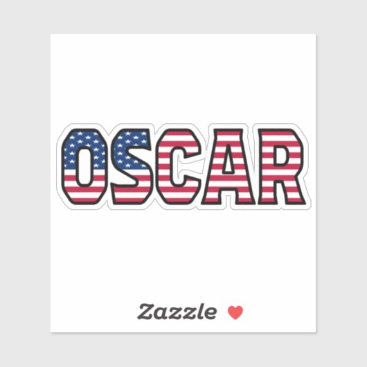 Oscar Prénom USA Sticker Stickerset (Feuille)