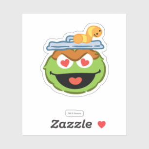 Oscar Smiling Face with Heart Shaped Eyes Sticker
