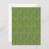 Oscar the Grouch | 80's Throwback Pattern Briefkaart (Voorkant / Achterkant)