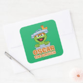 Oscar the Grouch Classic Style Vierkante Sticker (Envelop)