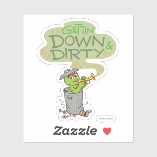 Oscar the Grouch | Downdown & Dirty Sticker (Vel)