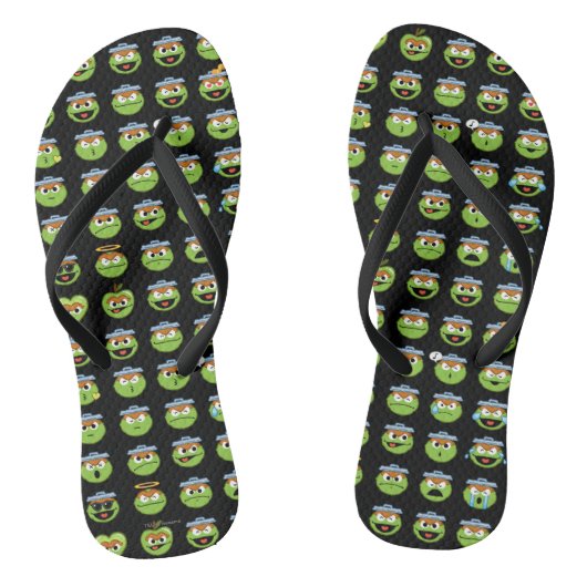 Oscar the Grouch Emoji Pattern Teenslippers (Voetbed)