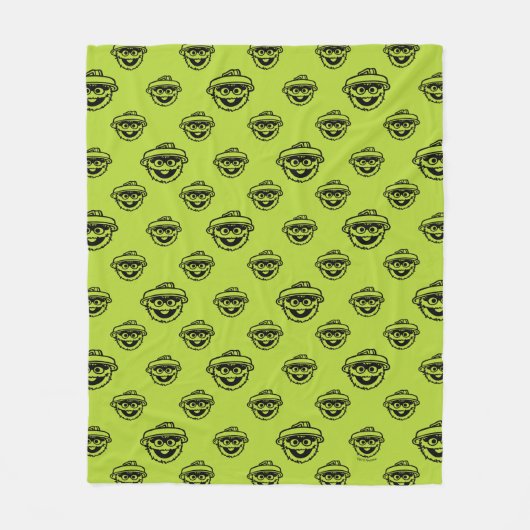 Oscar the Grouch Green Pattern Fleece Deken (Voorkant)