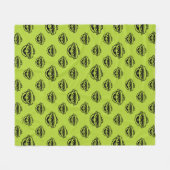 Oscar the Grouch Green Pattern Fleece Deken (Voorkant (Horizontaal))