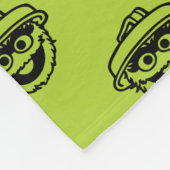 Oscar the Grouch Green Pattern Fleece Deken (Hoek)