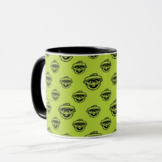 Oscar the Grouch Green Pattern Mok (Voorkant links)