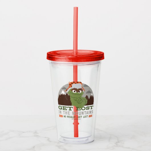 Oscar The Grouch | Grote buitendeuren Acryl Drinkbeker (Voorkant)
