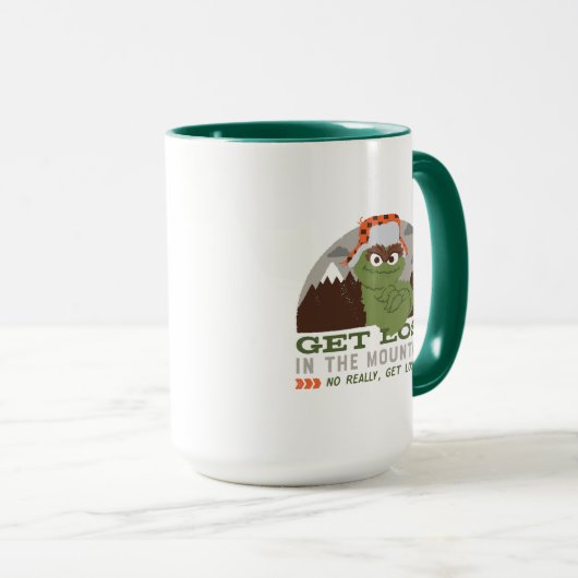 Oscar The Grouch | Grote buitendeuren Mok (Voorkant rechts)