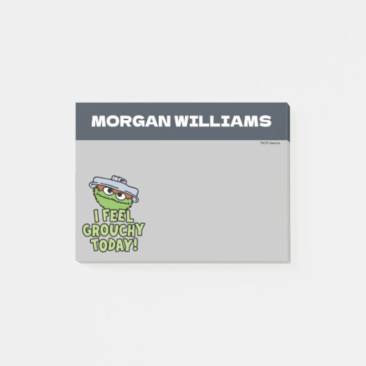 Oscar the Grouch | I Voel Grouchy | Naam toevoegen Post-it® Notes (Voorkant)