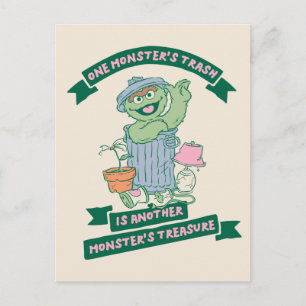 Oscar the Grouch Monster Treasure Graphic Briefkaart