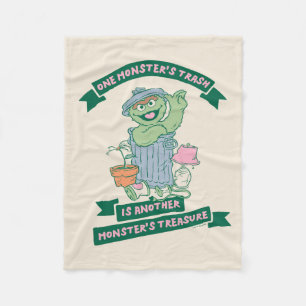 Oscar the Grouch Monster Treasure Graphic Fleece Deken