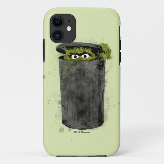 Oscar the Grouch | Ontwikkeling Waterverf Case-Mate iPhone Case (Achterkant)