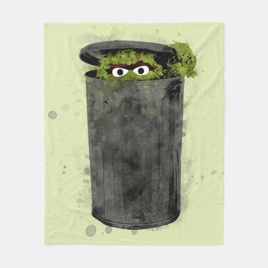 Oscar the Grouch | Ontwikkeling Waterverf Fleece Deken (Voorkant)