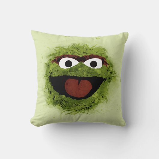 Oscar the Grouch | Ontwikkeling Waterverf Kussen (Voorkant)