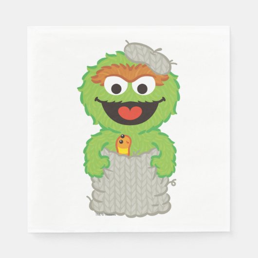 Oscar the Grouch Wool Style Servetten (Voorkant)