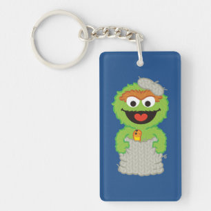 Oscar the Grouch Wool Style Sleutelhanger