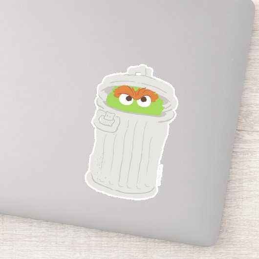 Oscar the Grouch & z'n vuilnisbak Sticker (Detail)