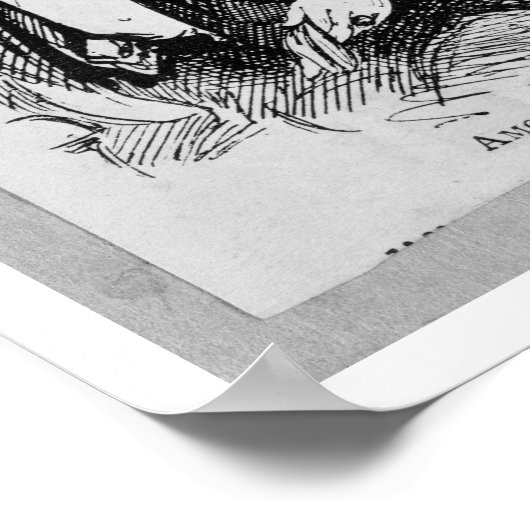 Oscar Wilde (1854-1900) Van het Publiek (grav) Poster (Hoek)