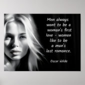 Oscar Wilde -- citaat kunst Laatste Romance Poste Poster (Voorkant)