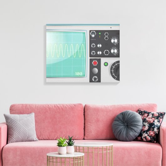 Oscilloscoop Canvas Afdruk (Insitu (Woonkamer))
