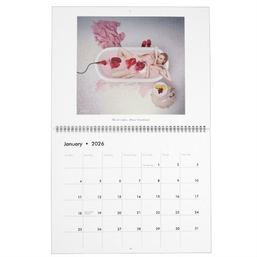 OSÉ PUR du calendrier 2019 d'art d'Elena (Jan 2026)