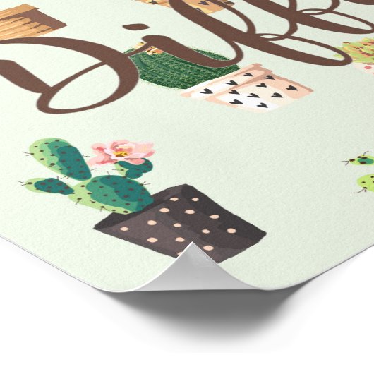 Oser être différent Cactus Imprimer Poster (Coin)